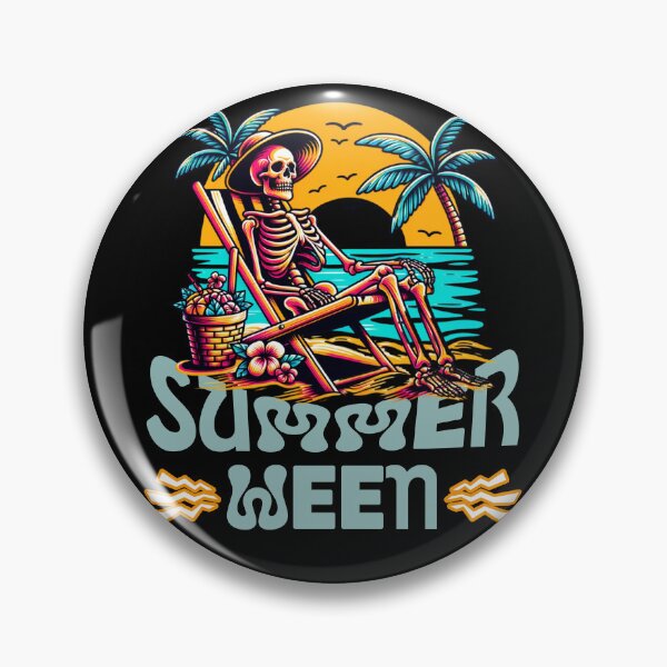 Item preview, Summer Ween Skeleton at the Beach designed and sold by The Retromotel.