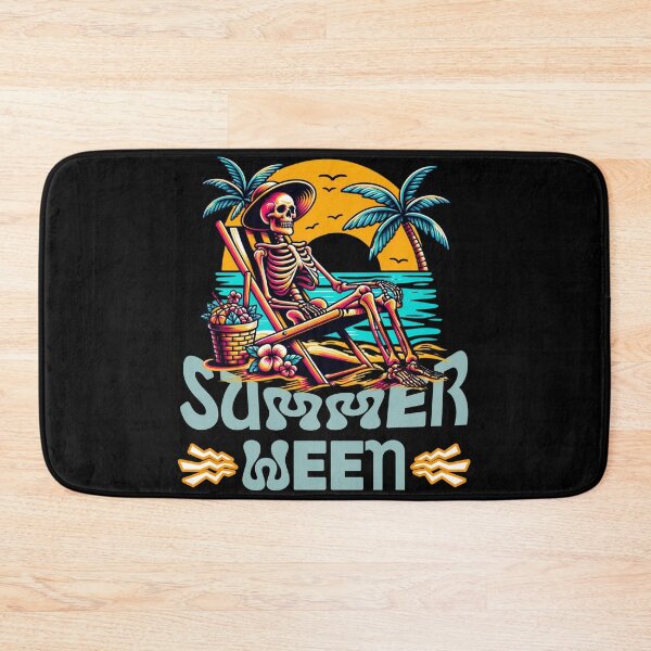 Artikelvorschau, Sommerliches Ween-Skelett am Strand entworfen und verkauft von The Retromotel.