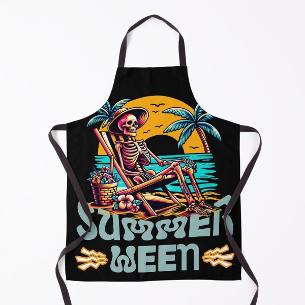Item preview, Summer Ween Skeleton at the Beach designed and sold by The Retromotel.