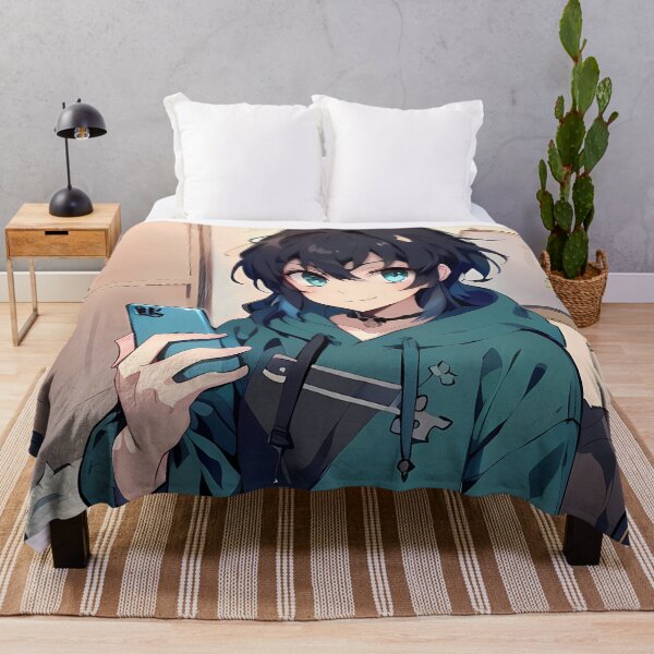 Item preview, Inosuke Hashibira Demon Slayer Cozy Selfie Bedroom Vibes designed and sold by PMartistStudio.