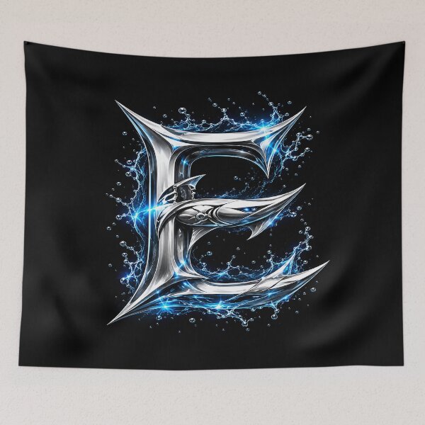 Item preview, Abyssal Finforge: The Pisces Shark Letter E designed and sold by BlissBlvdShop.