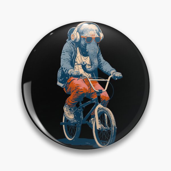 Item preview, Hipster Elephant Riding BMX Bicycle Ganesha Pop Art designed and sold by PANNARUK THAILAND.