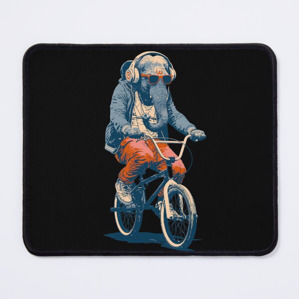 Item preview, Hipster Elephant Riding BMX Bicycle Ganesha Pop Art designed and sold by PANNARUK THAILAND.