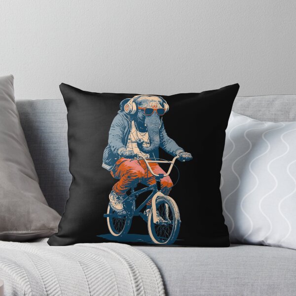 Item preview, Hipster Elephant Riding BMX Bicycle Ganesha Pop Art designed and sold by PANNARUK THAILAND.