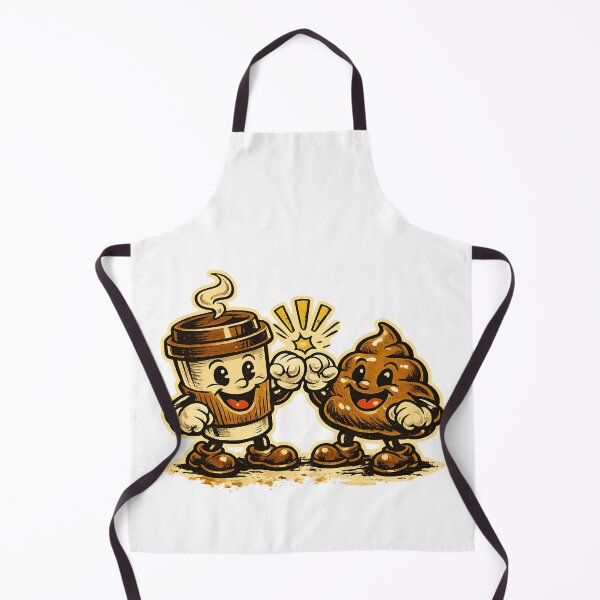 Item preview, Coffee and Poop Emoji High‑Five Vintage Cartoon designed and sold by peteys71.
