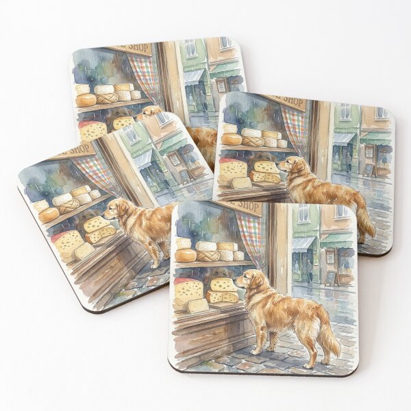 Item preview, Golden Retriever at the cheese shop designed and sold by Archaniel.