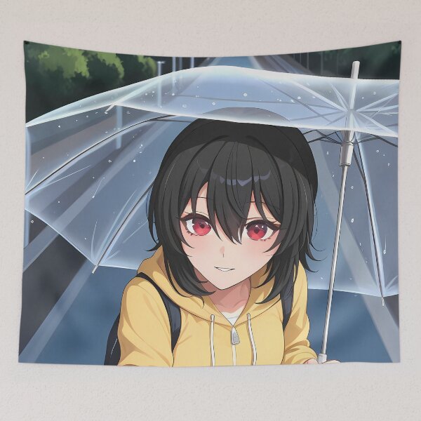 Item preview, Umi Asanagi Second Prettiest Girl Rainy Umbrella Smile designed and sold by PMartistStudio.