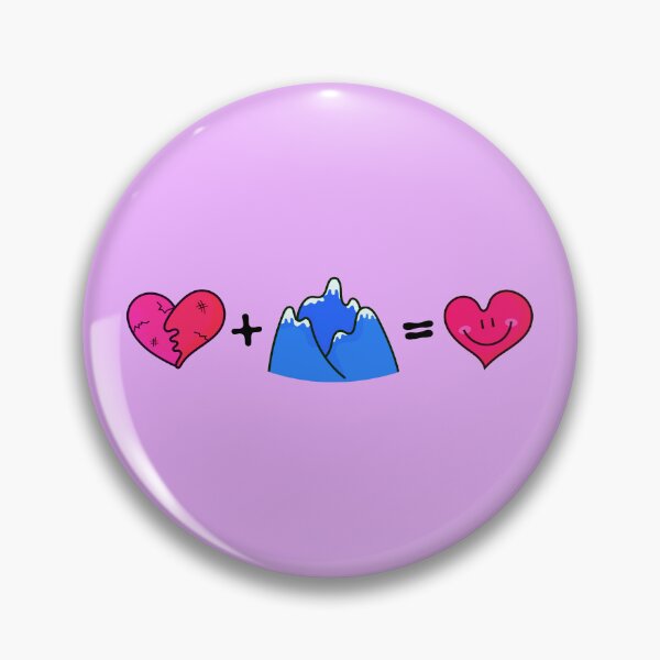 Item preview, My vibe A broken heart + Mountain = A happy heart designed and sold by DibujandoPorfa.