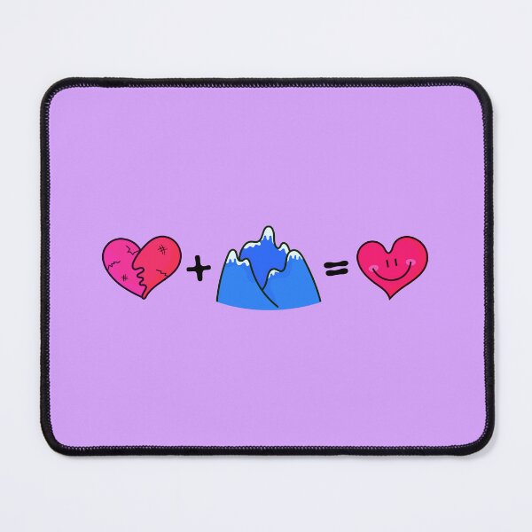 Item preview, My vibe A broken heart + Mountain = A happy heart designed and sold by DibujandoPorfa.