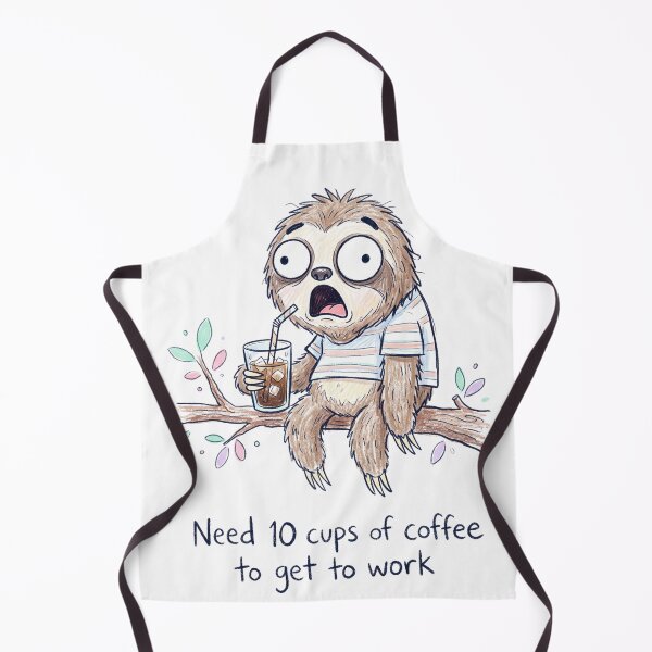 Item preview, Need 10 Cups of Coffee Sloth Meme Funny Office Humor designed and sold by TaiwanMemory.