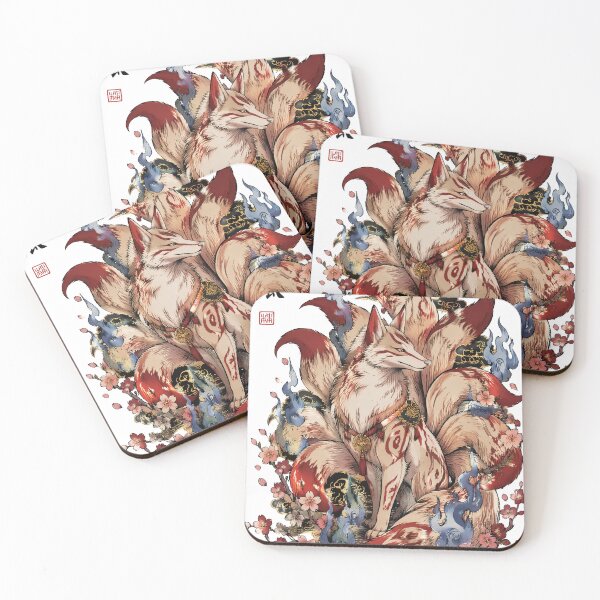 Item preview, Kitsune Fox Spirit | Japanese Mythology Nine-Tailed Fox Art designed and sold by kaxymax.