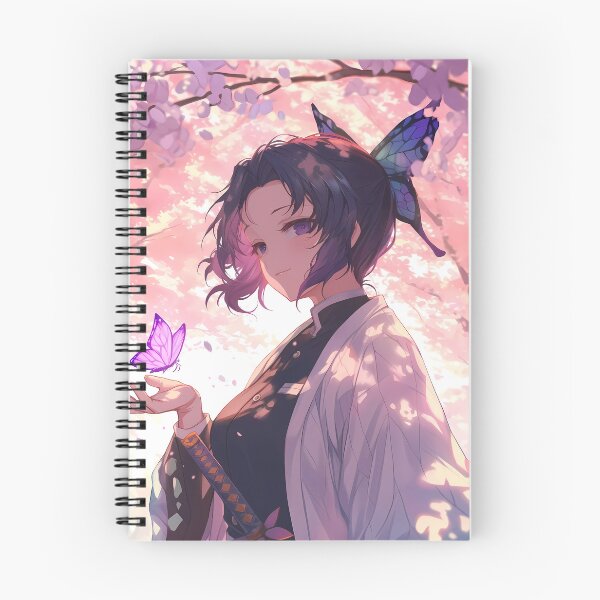 Item preview, Shinobu Kocho Demon Slayer Sakura Butterflies Pink Twilight Mood designed and sold by PMartistStudio.