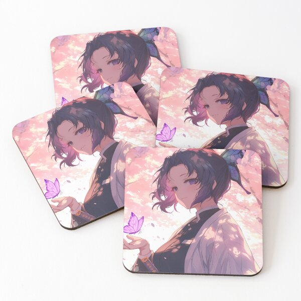 Item preview, Shinobu Kocho Demon Slayer Sakura Butterflies Pink Twilight Mood designed and sold by PMartistStudio.