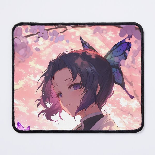 Item preview, Shinobu Kocho Demon Slayer Sakura Butterflies Pink Twilight Mood designed and sold by PMartistStudio.