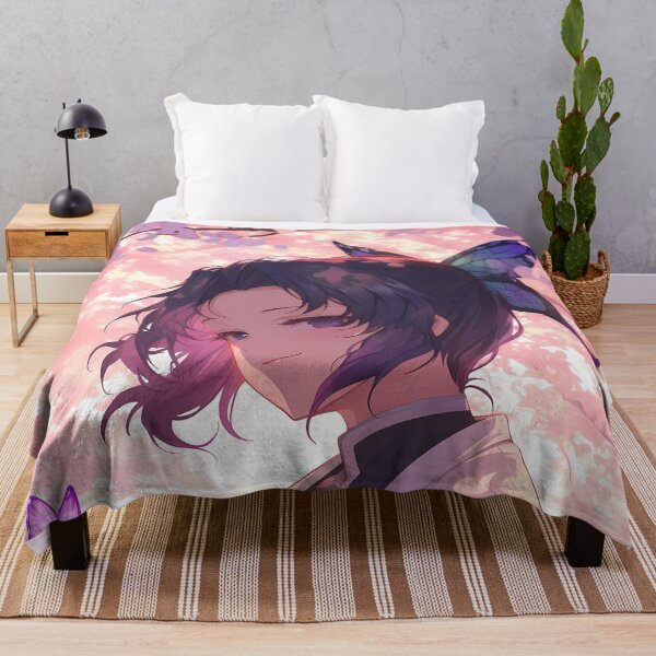 Item preview, Shinobu Kocho Demon Slayer Sakura Butterflies Pink Twilight Mood designed and sold by PMartistStudio.