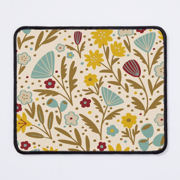 Item preview, Retro Boho Floral Fans - f2e3ce designed and sold by knitetgantt.