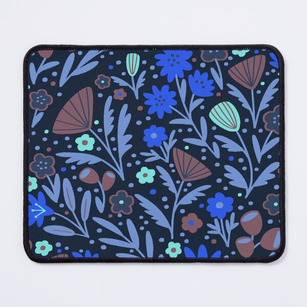 Item preview, Retro Boho Floral Fans - 0d1c31 designed and sold by knitetgantt.