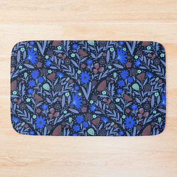 Item preview, Retro Boho Floral Fans - 0d1c31 designed and sold by knitetgantt.