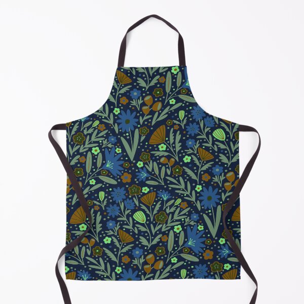 Item preview, Retro Boho Floral Fans - 0d1a35 designed and sold by knitetgantt.