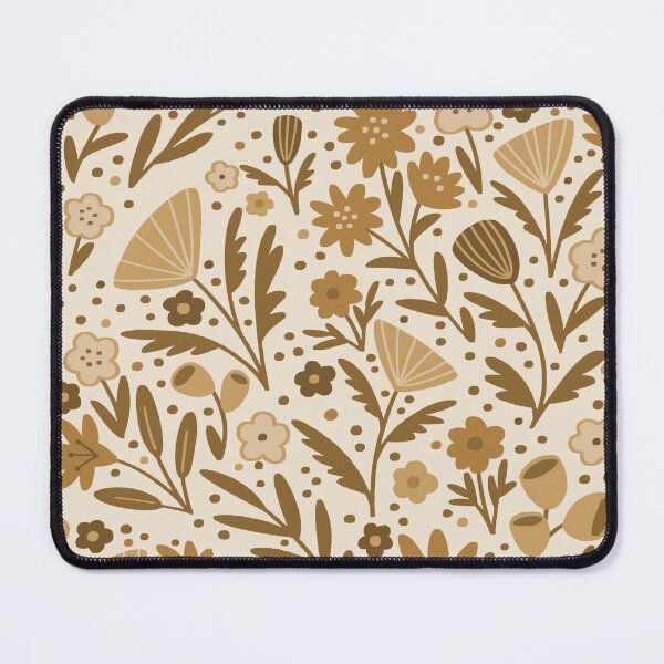 Item preview, Retro Boho Floral Fans - efe3d1 designed and sold by knitetgantt.