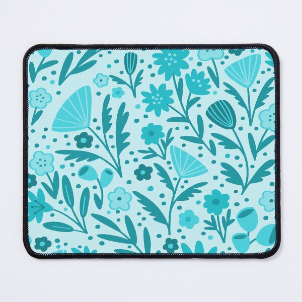 Item preview, Retro Boho Floral Fans - c9f3f7 designed and sold by knitetgantt.