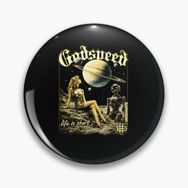 Item preview, Godspeed Retro Space – Saturn, Robot & Vintage Pin-Up designed and sold by bakazel.