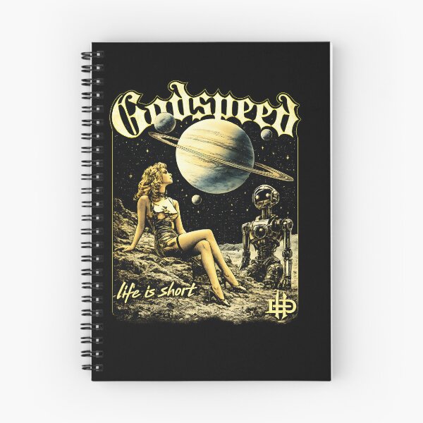 Item preview, Godspeed Retro Space – Saturn, Robot & Vintage Pin-Up designed and sold by bakazel.
