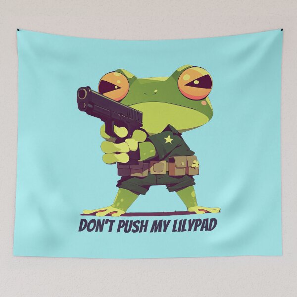 Item preview, Don't Push My Lilypad Funny Frog designed and sold by obstinator.