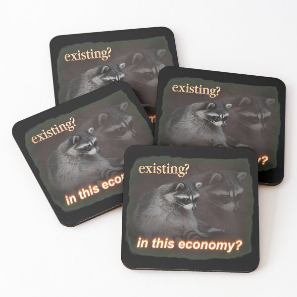Item preview, Existing in this Economy Raccoon Graphic designed and sold by Sleepsyndrome.