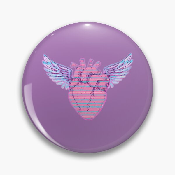 Item preview, Y2K Glitchcore Magical Girl Winged Heart Compact designed and sold by 77Clover.