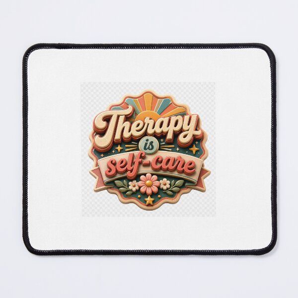 Item preview, Therapy Is Self-Care Retro Badge designed and sold by TaiwoDesigns.
