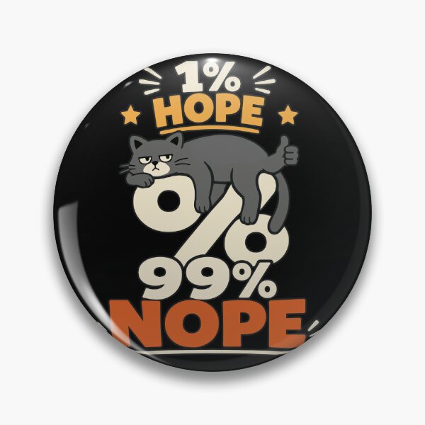 Item preview, 1% Hope 99% Nope Funny Cat T-Shirt – Sarcastic Lazy Cat Graphic Tee for Introverts designed and sold by Huddy-clothes.