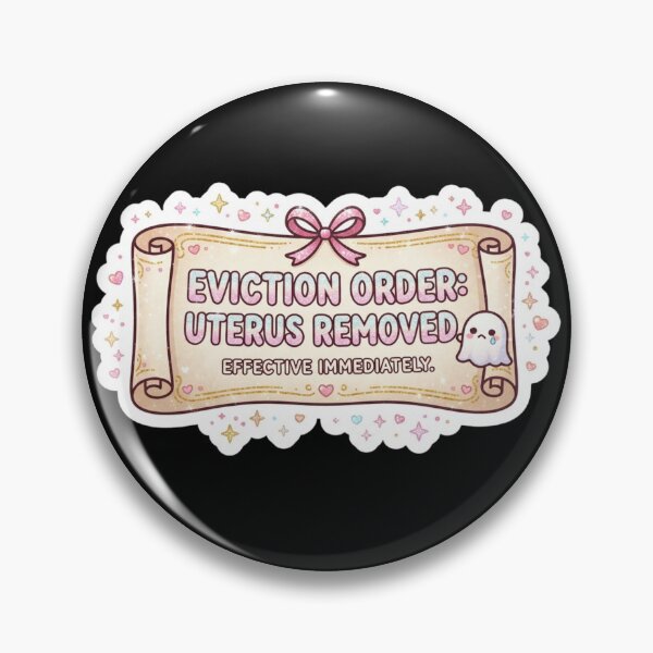 Item preview, Eviction Order Uterus Removed Cute Ghost Hysterectomy designed and sold by Georain.