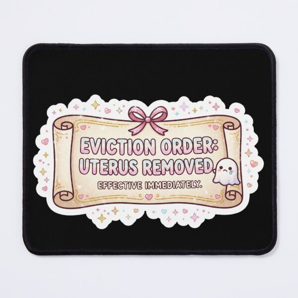 Item preview, Eviction Order Uterus Removed Cute Ghost Hysterectomy designed and sold by Georain.
