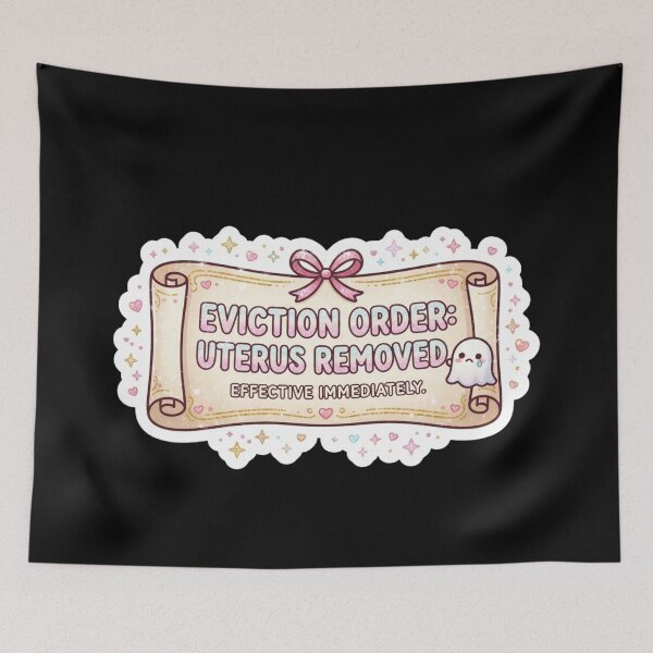 Item preview, Eviction Order Uterus Removed Cute Ghost Hysterectomy designed and sold by Georain.