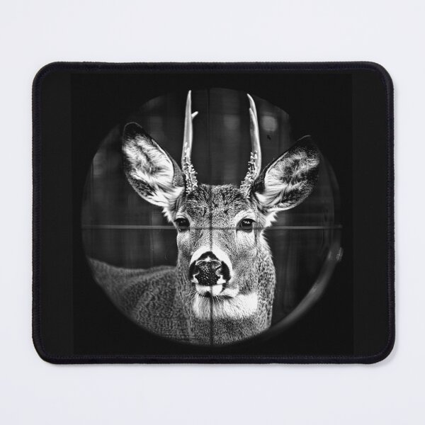 Item preview, Young Buck Portrait – Black and White Whitetail Deer Art designed and sold by inkoutninja.