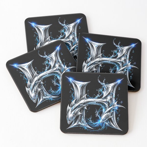 Item preview, Abyssal Finforge: The Pisces Shark Letter H designed and sold by BlissBlvdShop.