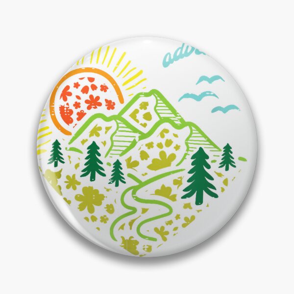 Item preview, Adventure Awaits Mountains Sun Camping Hiking Women Kids Men T-Shirt designed and sold by JJLetterDesigns.