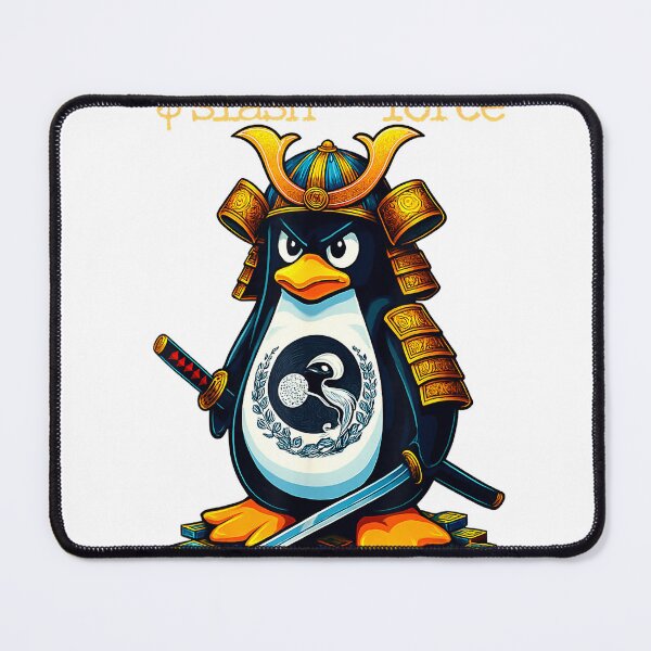 Item preview, Ancient Linux Penguin Samurai Sword Master Coding T-Shirt designed and sold by DArtfulStudio.