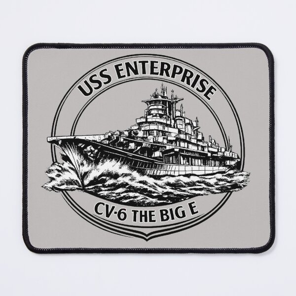 Item preview, USS Enterprise - The Big E (light background variant) designed and sold by Omaha Jones T-Shirts and More.