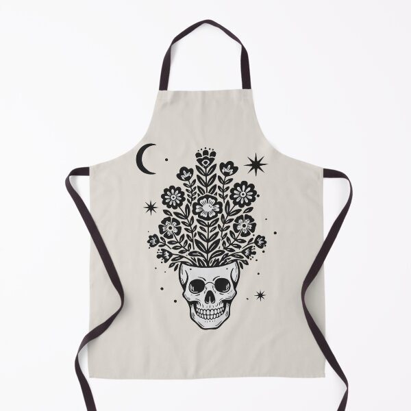 Item preview, Gothic Skull Floral Planter Dark Academia Folk Art designed and sold by Cipher & Soul.