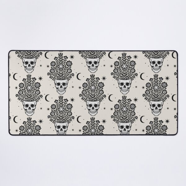 Item preview, Gothic Skull Floral Planter Dark Academia Folk Art designed and sold by Cipher & Soul.