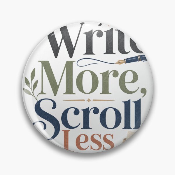 Item preview, Write More, Scroll Less - Offline Living Quote designed and sold by GoverArt.