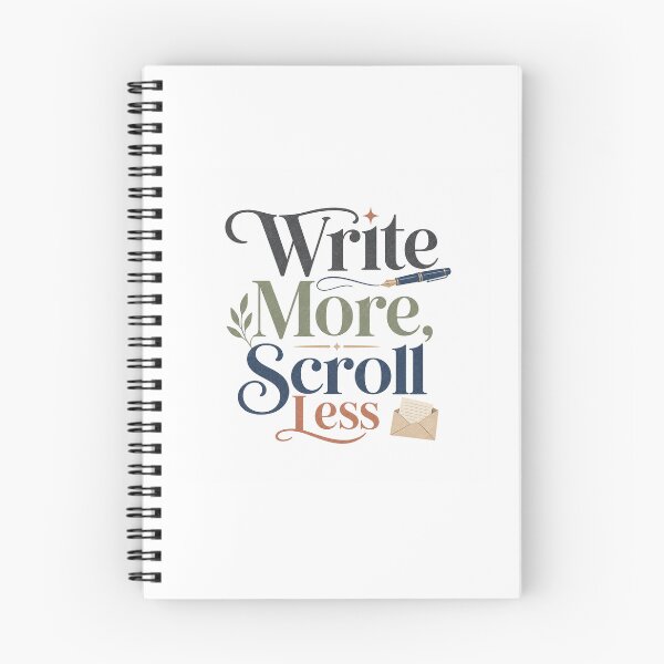 Item preview, Write More, Scroll Less - Offline Living Quote designed and sold by GoverArt.