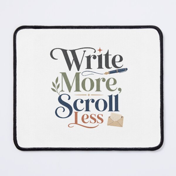 Item preview, Write More, Scroll Less - Offline Living Quote designed and sold by GoverArt.