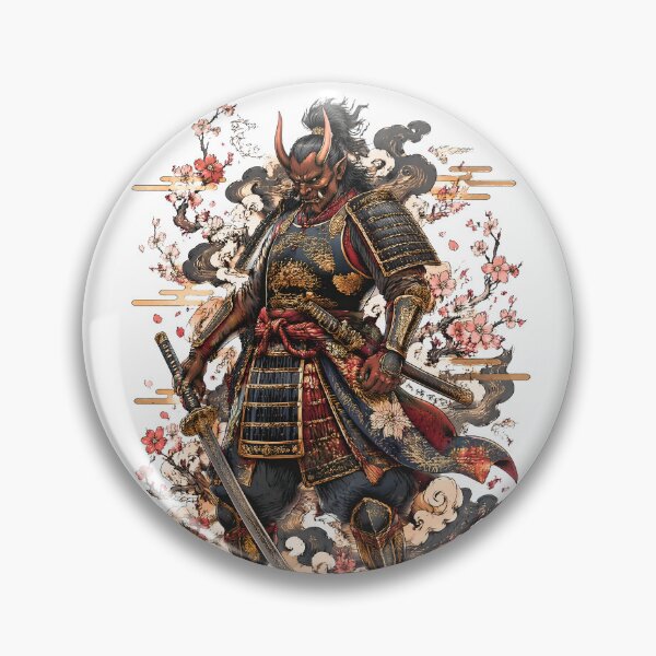 Item preview, Oni Samurai Warrior | Japanese Demon with Katana Tattoo Art designed and sold by kaxymax.