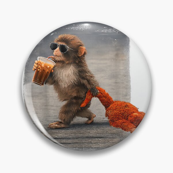 Item preview, Baby Monkey Punch Drinking Iced Coffee, Trendy Punch T-Shirt designed and sold by gidget-gadget.