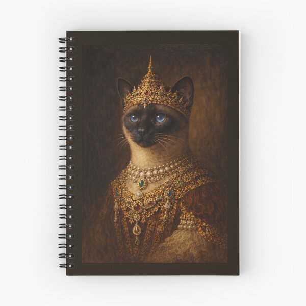 Artikelvorschau, Königliches Porträt einer Siamkatze – Der Kaiserliche Monarch | Barocke thailändische Kronenkatzenkunst | Elegantes Geschenk für Katzenliebhaber entworfen und verkauft von TheOdetteEdit.