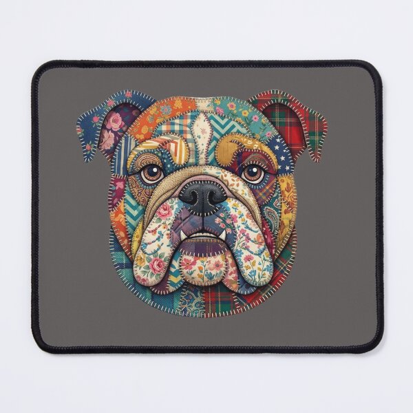 Item preview, Patchwork British Bulldog Design designed and sold by Bluebird Crafted Tee.