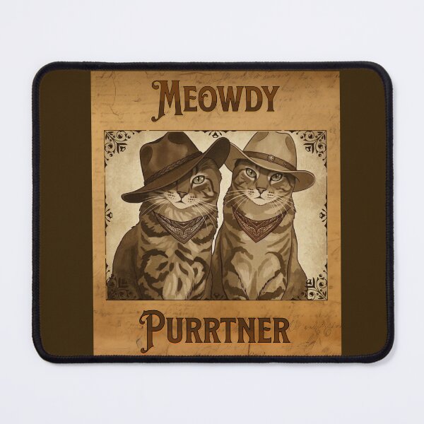 Item preview, Hey there Meowdy Purrtner! designed and sold by CuriositiesEnd.